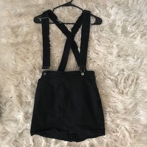 Black overall skirt